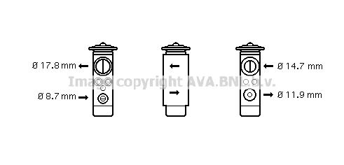 AVA QUALITY COOLING Расширительный клапан, кондиционер BW1171
